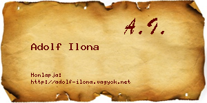 Adolf Ilona névjegykártya